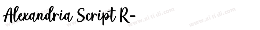 Alexandria Script R字体转换 Alexandria Script R字体转换